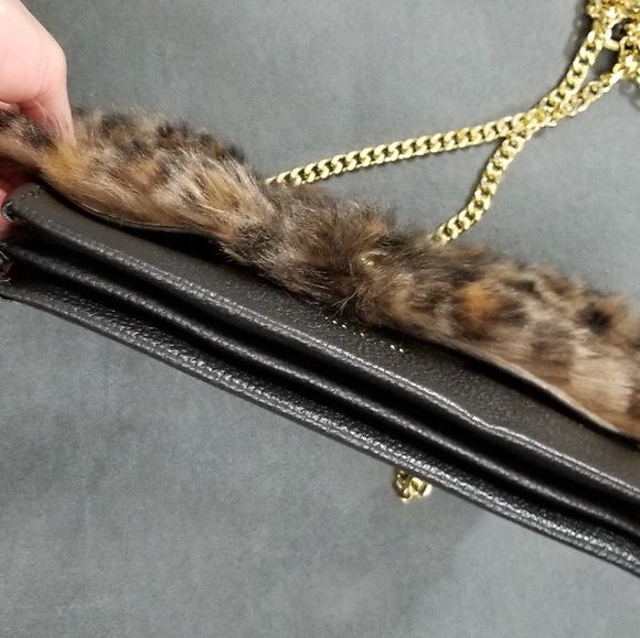 🚫SOLD🚫NWT TED BAKER FAUX FUR LEATHER CROSSBODY - Picture 7 of 8